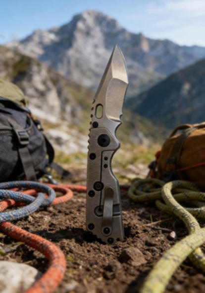 Large Plain Handle Folding Knife Portable Stainless Steel Pocket Knife Outdoor EDC Package Opener Sharp Brushed Blade Folding Knife