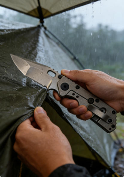 Large Plain Handle Folding Knife Portable Stainless Steel Pocket Knife Outdoor EDC Package Opener Sharp Brushed Blade Folding Knife