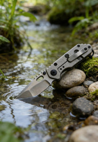 Large Plain Handle Folding Knife Portable Stainless Steel Pocket Knife Outdoor EDC Package Opener Sharp Brushed Blade Folding Knife