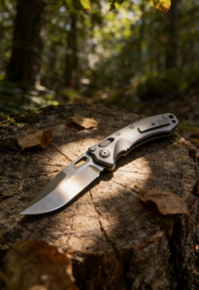 Plain Handle Folding Knife Portable Stainless Steel Pocket Knife Outdoor EDC Package Opener Sharp Brushed Blade Folding Knife