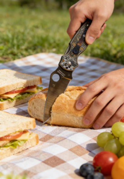 Carp Pattern Handle Folding Knife Portable Stainless Steel Pocket Knife Daily EDC Outdoor Package Opener Sharp Folding Pocket Knife