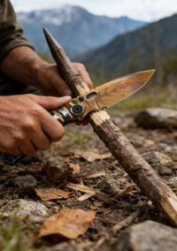 Titanium-Burned Handle Folding Knife Portable Special Steel Pocket Knife Daily EDC Outdoor Package Opener Gold Thunder Drop Point Blade Sharp Folding Knife