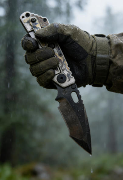 Titanium Alloy Handle Folding Knife Portable Stainless Steel Pocket Knife Daily EDC Outdoor Package Opener Sharp Sandblasted Blade Folding Knife