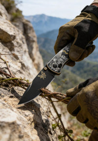 Snake Pattern Handle Folding Knife Portable Stainless Steel Pocket Knife Daily EDC Outdoor Package Opener Mirror Blade Sharp Folding Knife