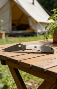 5cr14 Stainless Steel Folding Pocket Knife with Steel Handle - 6.5cm Sharp Straight Blade EDC Outdoor Tool