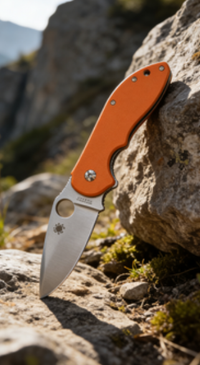 8cr14 Stainless Steel Folding Pocket Knife with G10+Steel Handle - 8.0cm Sharp Pointed Blade EDC Outdoor Tool