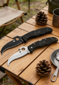 2-Piece 8cr14 Stainless Steel Tactical Folding Pocket Knife Set with Fiberglass Handle - EDC and Outdoor Cutting Tools