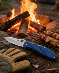 4-Piece 8cr14 Stainless Steel Folding Pocket Knife Set with Fiberglass Handle - 9.5cm Blade EDC Outdoor Cutting Tools