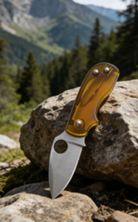 8cr14 Stainless Steel Mini Folding Pocket Knife with PEI Handle - 4.5cm Sharp Pointed Blade EDC Outdoor Tool