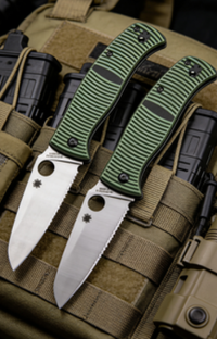8cr14 Stainless Steel Folding Pocket Knife with G10 Handle - 9.8cm Cleaver Style Full Edge/Serrated Blade EDC Outdoor Tool