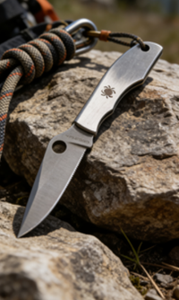 5cr14 Stainless Steel Folding Pocket Knife with Steel Handle - 6.5cm Sharp Straight Blade EDC Outdoor Tool