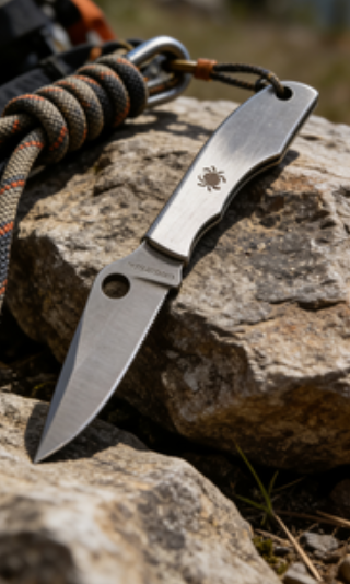 5cr14 Stainless Steel Folding Pocket Knife with Steel Handle - 6.5cm Sharp Straight Blade EDC Outdoor Tool