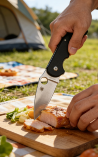 8cr14 Stainless Steel Folding Pocket Knife with G10+Steel Handle - 8.0cm Sharp Pointed Blade EDC Outdoor Tool