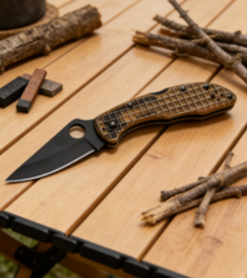 8cr14 Stainless Steel Folding Pocket Knife with PEI Handle - EDC and Outdoor Cutting Tool