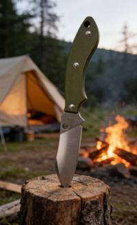 2-Piece 8cr14 Stainless Steel Fixed Blade Knife with G10 Handle - Compact EDC and Outdoor Cutting Tool