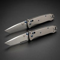 Benchmade 537 Style Titanium EDC Folding Knife - 8Cr14 Stainless Steel, Ball Bearing Pivot, Frame Lock Pocket Knife for Outdoor & Collection